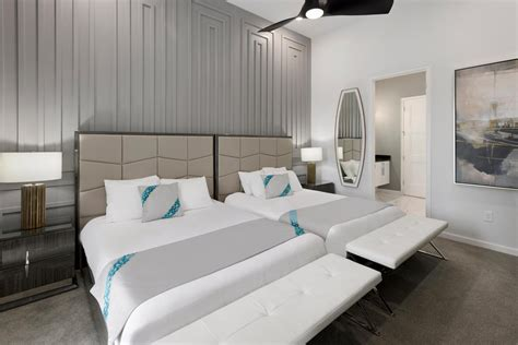 Luxurious bedroom at the Orlando accommodations
